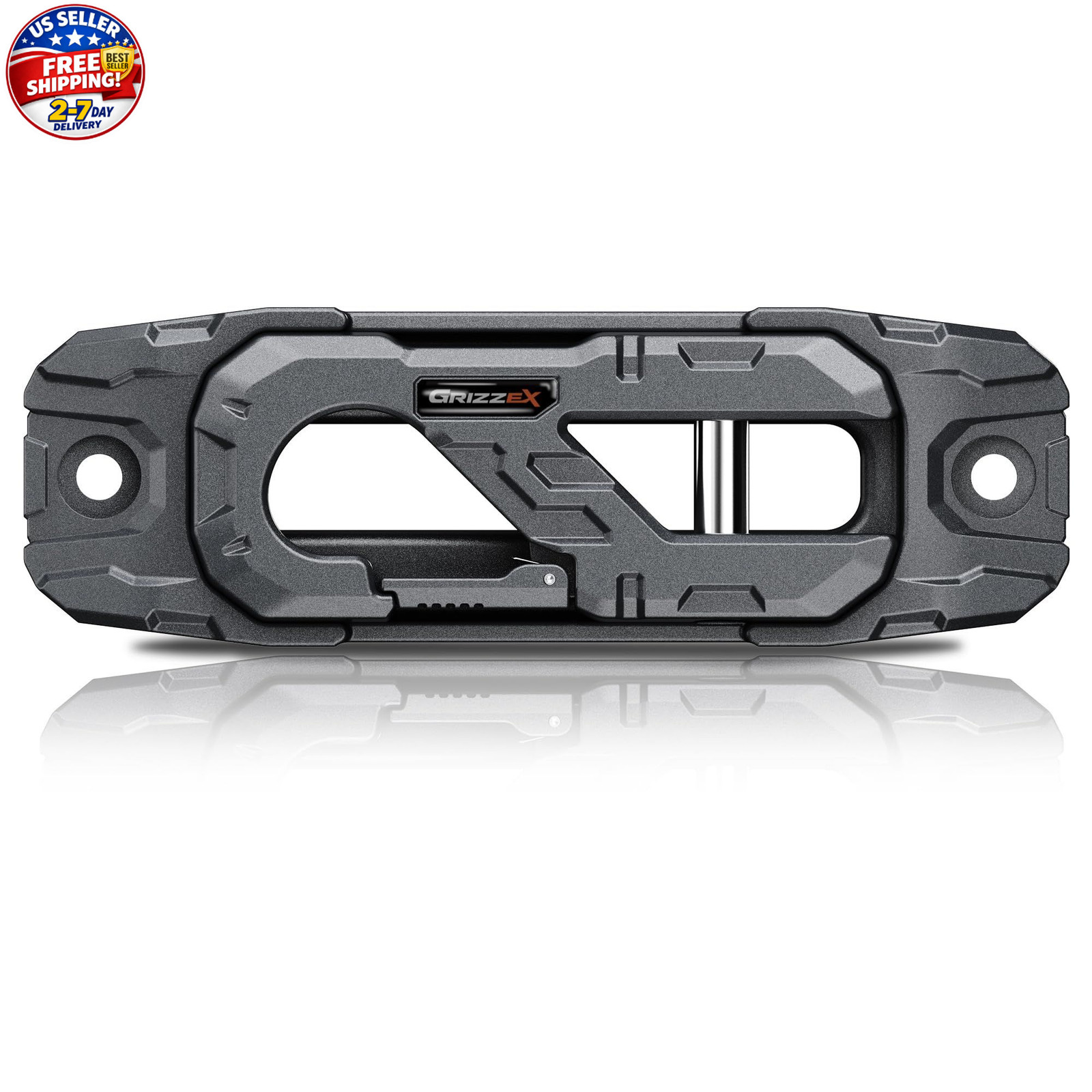 Heavy Duty Winch Fairlead with Hook, 33,000 lbs Breaking Strength, Aluminum Haws