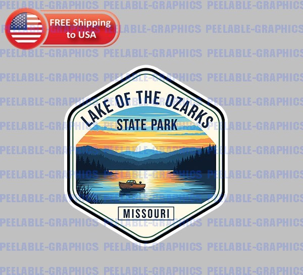 Lake of the Ozarks State Park Decal Sticker Camping Hiking B