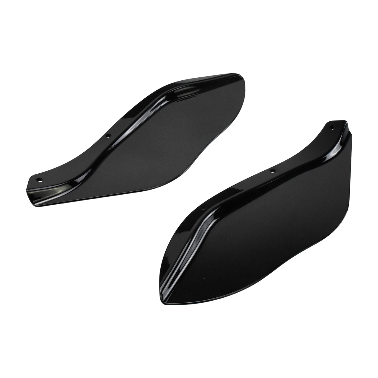 Black Fairing Windshield Side Wing Air Deflector Fit For Harley Touring 1996-13