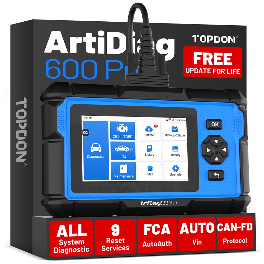 2025 Newest TOPDON AD600 PRO+ All System Diagnostic Scanner Free Lifetime Update