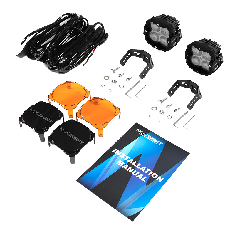 NOVSIGHT 3″ Car LED Work Offroad Lights Pod Driving Lamp For Jeep Truck SUV ATV