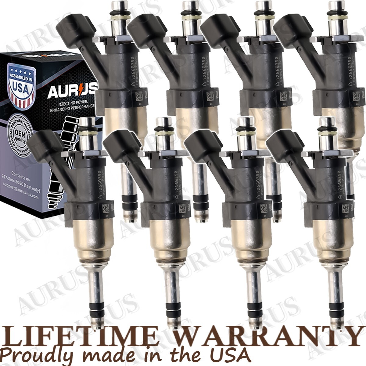 x8 OEM AURUS NEW Fuel Injector for 2014-2017 Chevrolet GMC 1500 5.3L A12668390