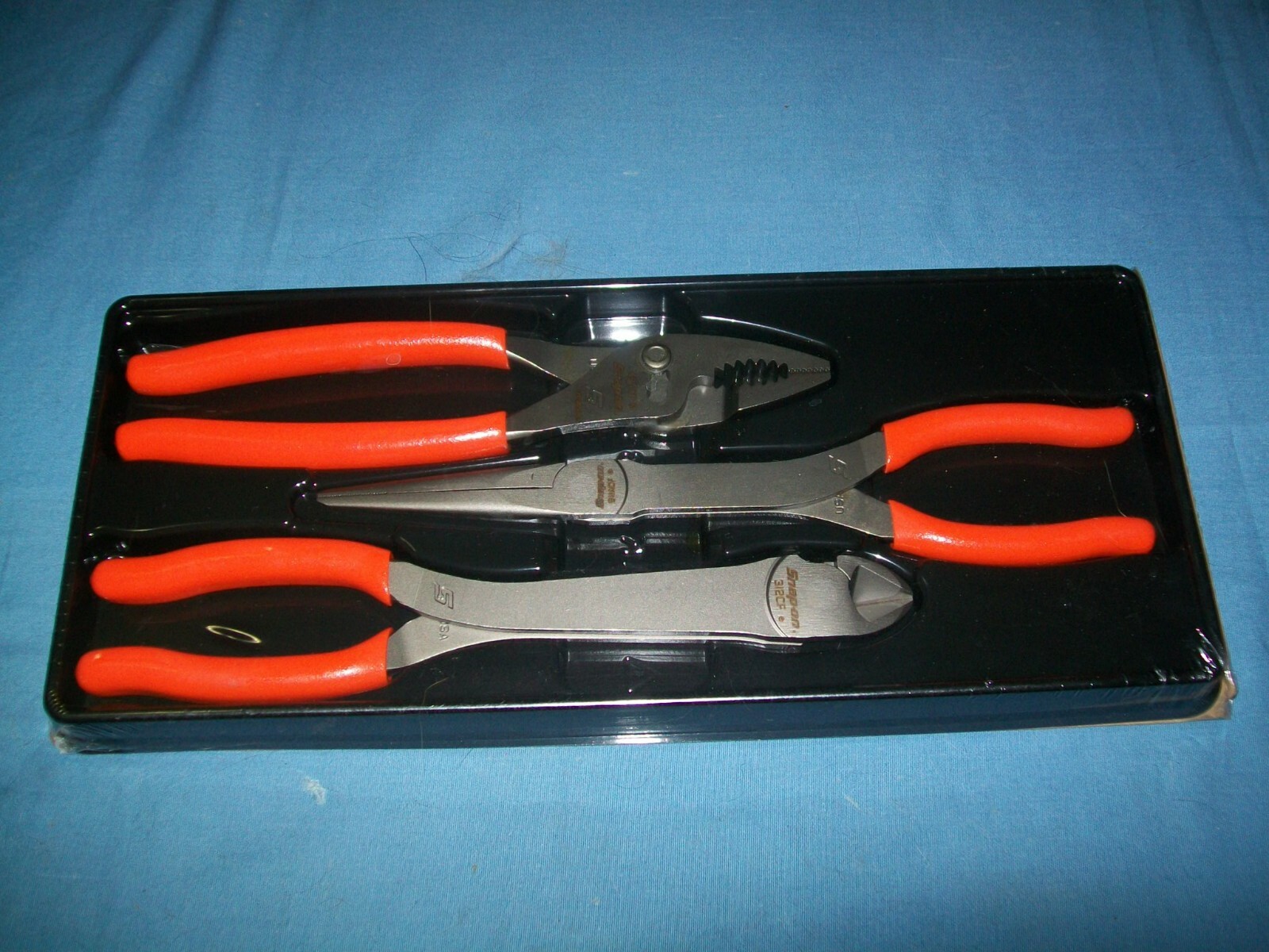 NEW Snap-on™ 3pc HeavyDuty Pliers Set includes PL330ACF Orange Vinyl Grip SEALed