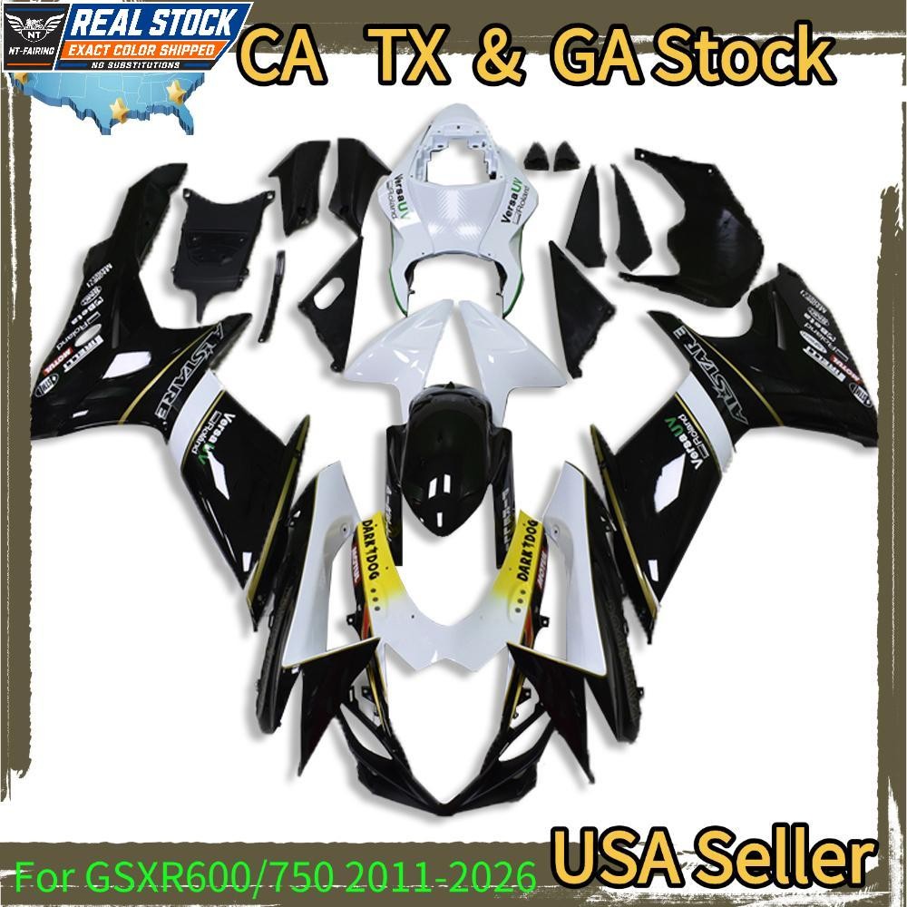 Black White Yellow Fairing for SUZUKI 2017 2018 2019 2020-2022 GSXR600/750 FSMB