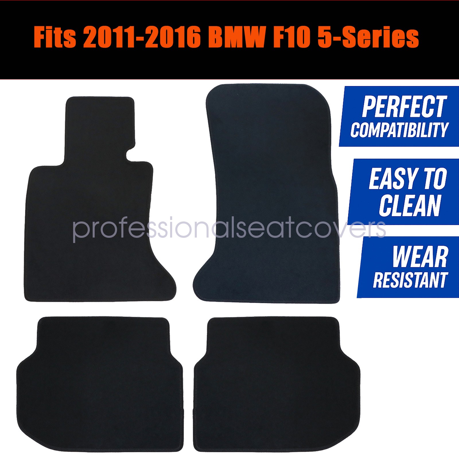 Front & Rear Floor Mats Carpet For 2011 2012 2013 2014 2015 2016 BMW F10 5Series