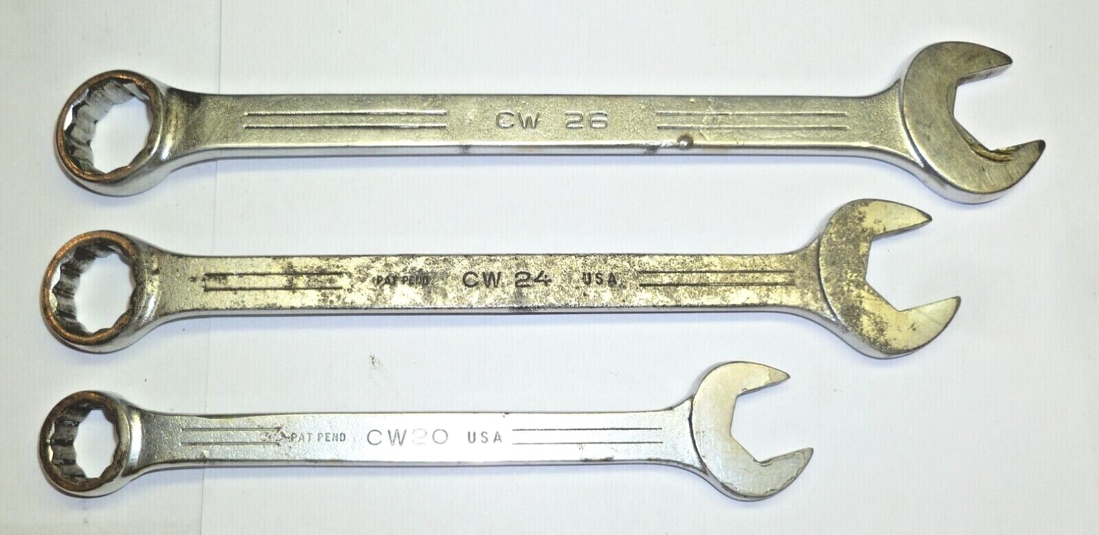 LOT OF 3 MAC TOOL COMBINATION OPEN & BOX END WRENCHES 5/8in. 3/4in. 13/16in. SET