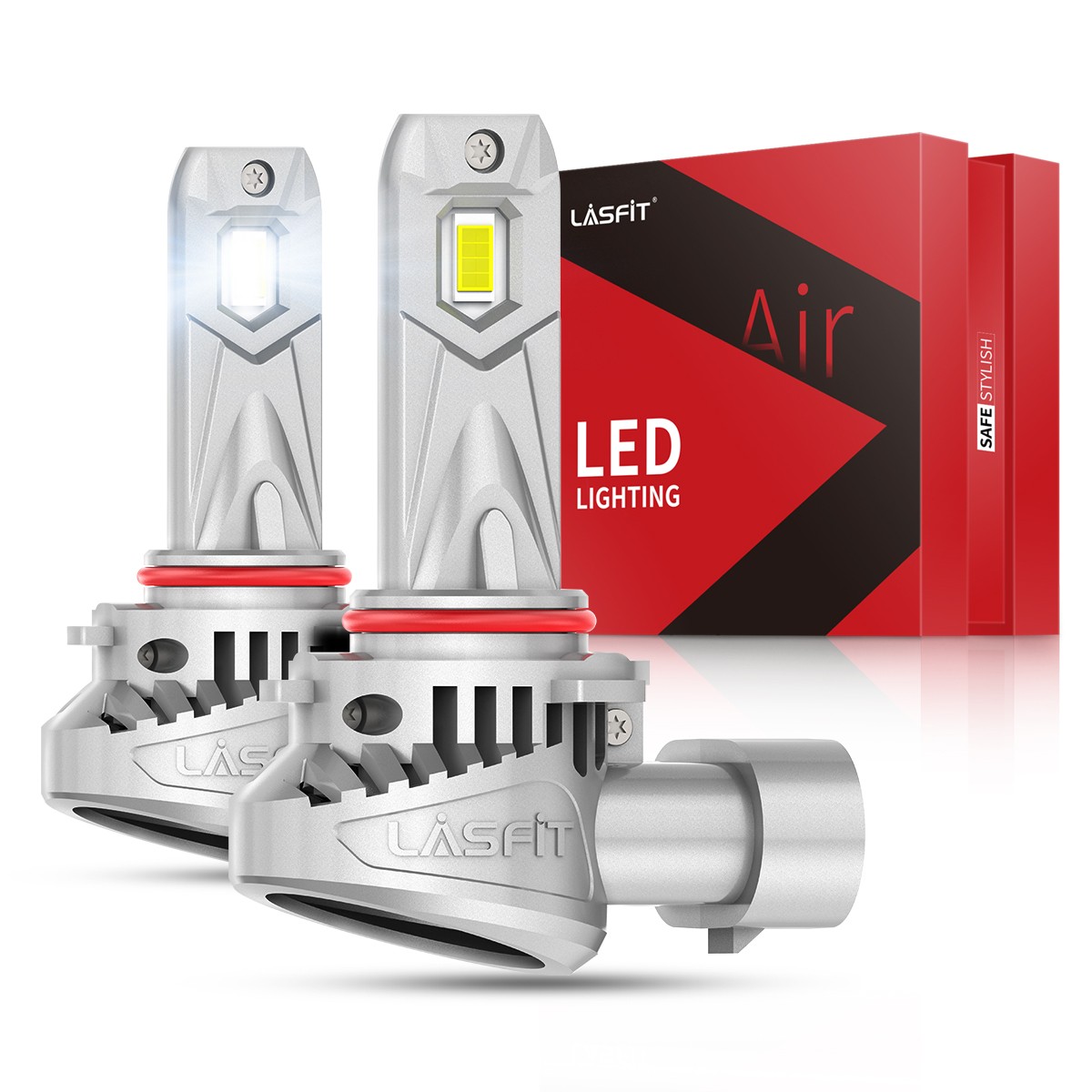 Lasfit 9005 HB3 LED Headlight Bulbs High Beam 6000LM Super Bright LCair Series