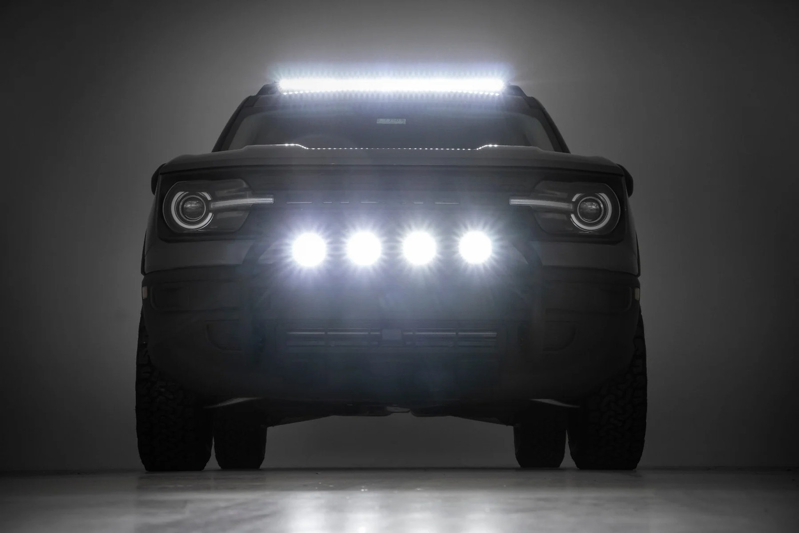 Rough Country 40″ LED Light Bar Roof Rack Kit for 21-26 Bronco Sport – 71039