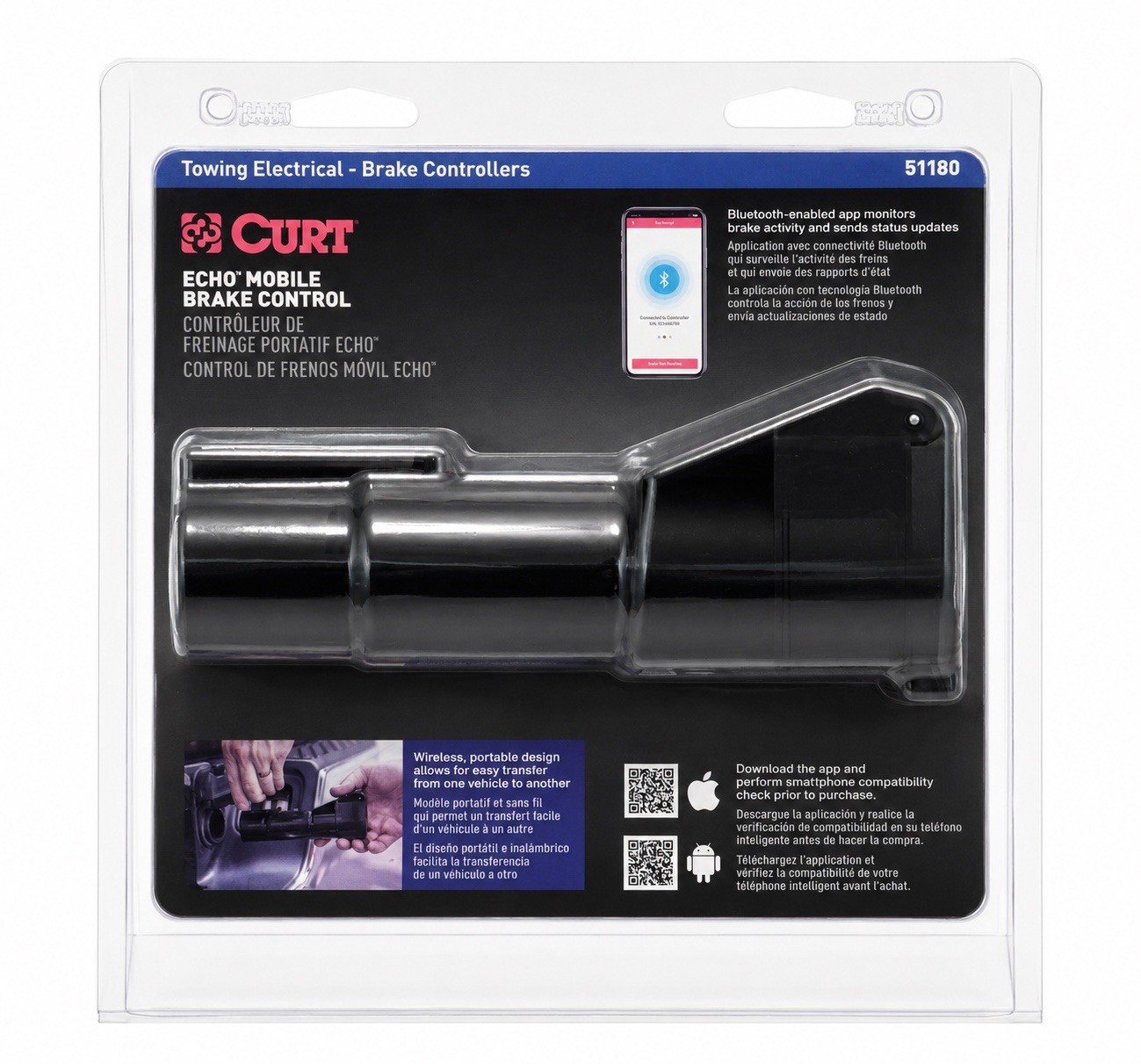 CURT Wireless Trailer Brake Controller 51180 – New In Box – Ships Fast