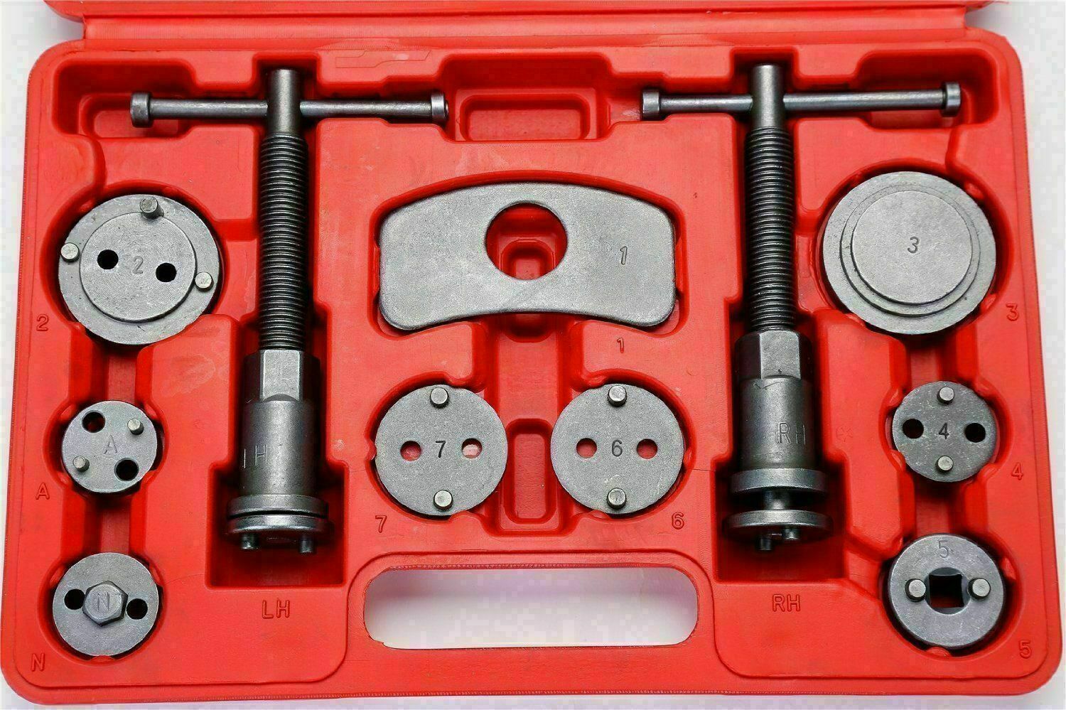 22PCS Pro Disc Brake Caliper Compressor Rewind Wind Back Tool Piston Pad Kit Set