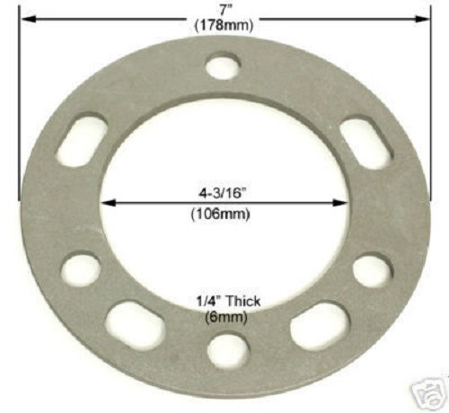 4 Pc Chevy Wheel Spacers 6 Lug x 5.50 or 139.7 1/4″ Inch Thick Part # AP-603