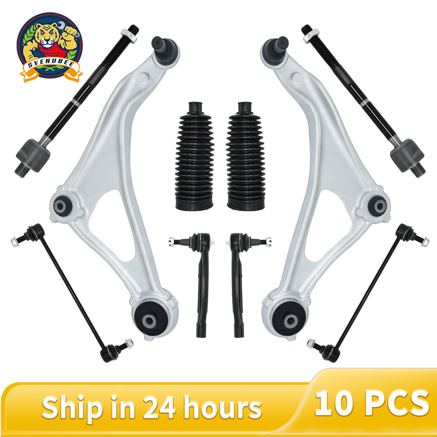 10PCS Front Lower Control Arm Sway Bar Tie Rod Set For 2013 2014 Nissan Altima
