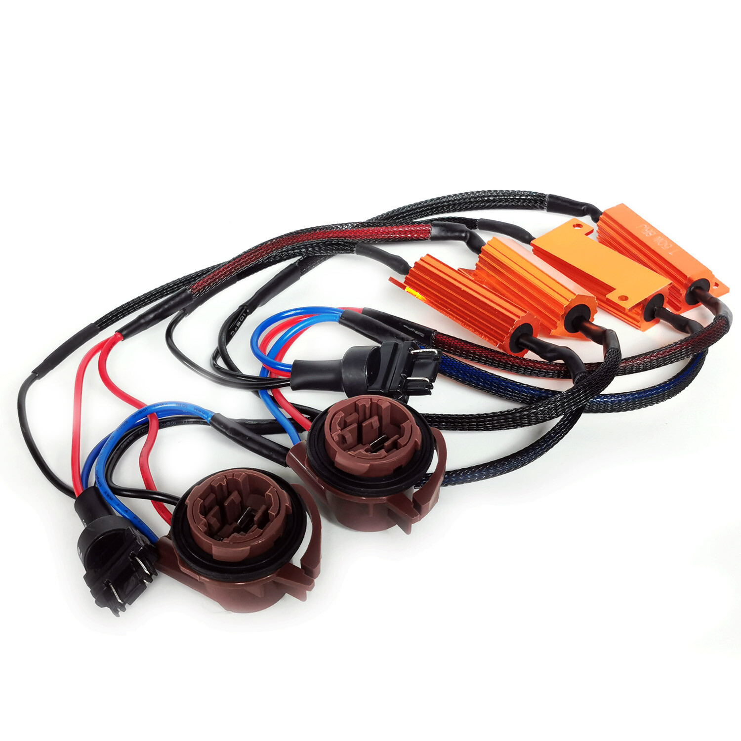 NEW 3157 LED Resistor Kit Turn Signal Relay Harness Adapter Anti Flicker Decoder