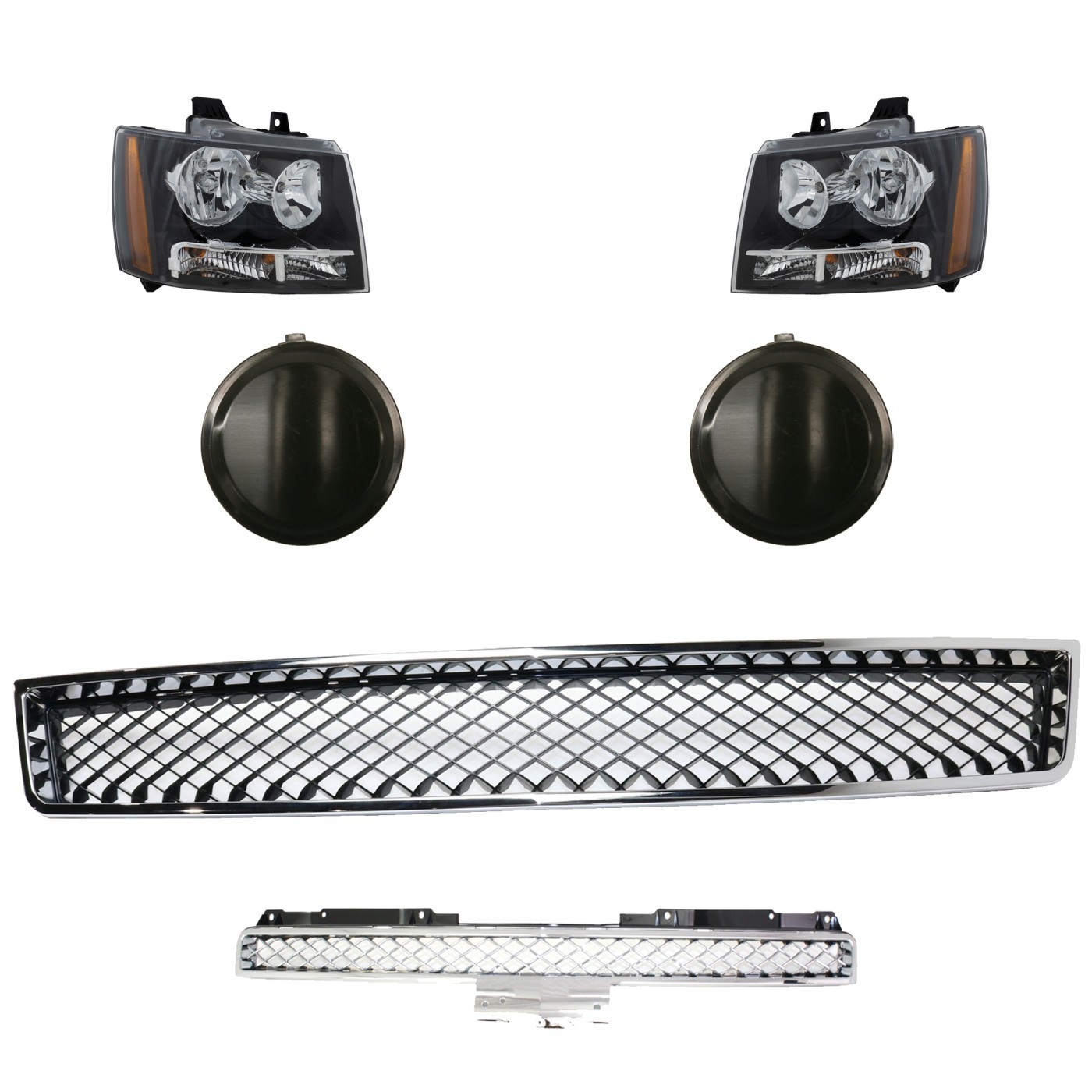 Headlight Driving Head light Headlamp Driver & Passenger Side for Chevy Tahoe