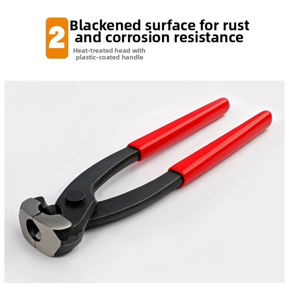 Single Ear Clamp Pliers with Heat Treated Alloy Steel and Plastic Coated Handle