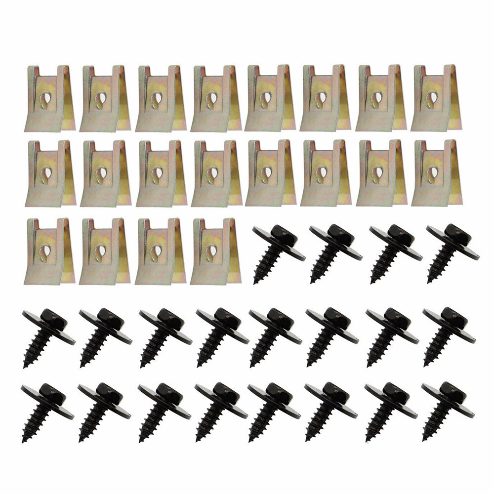Car Screw Body Fender Bumper U Nut Clips Fastener 40PCS Fit BMW E36 E85 E86 E89