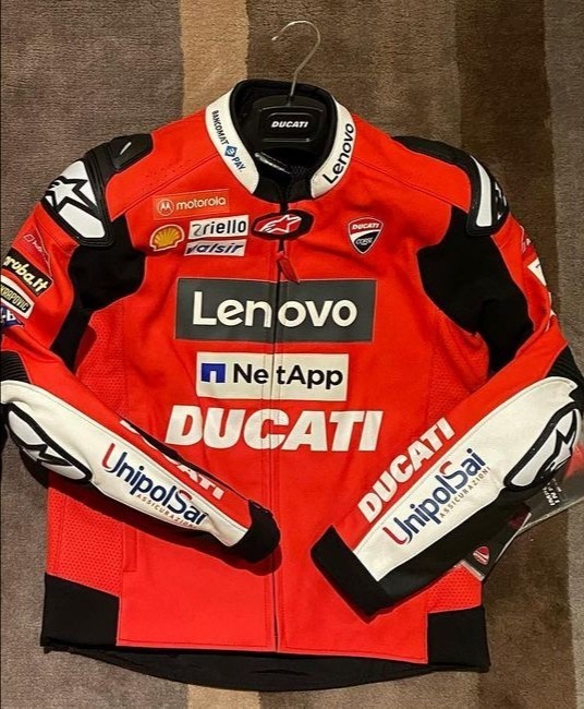 ducati Ducati Original Cowhide Leather Motorcycle Jacket – CE Approved Armor