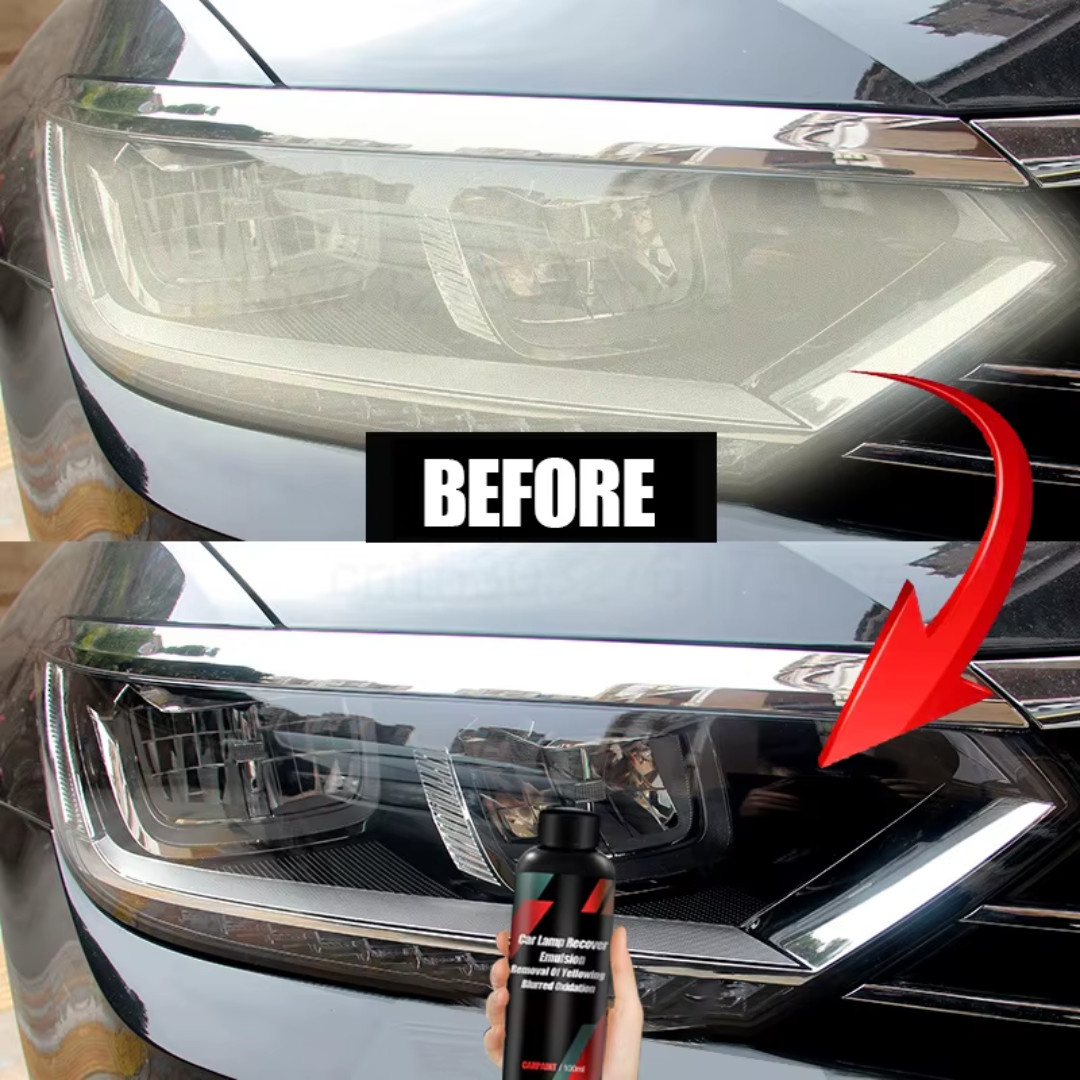 Car Headlight Restoration Set Fluid Repair Kit Plastic Light Polish Cleaner Fast