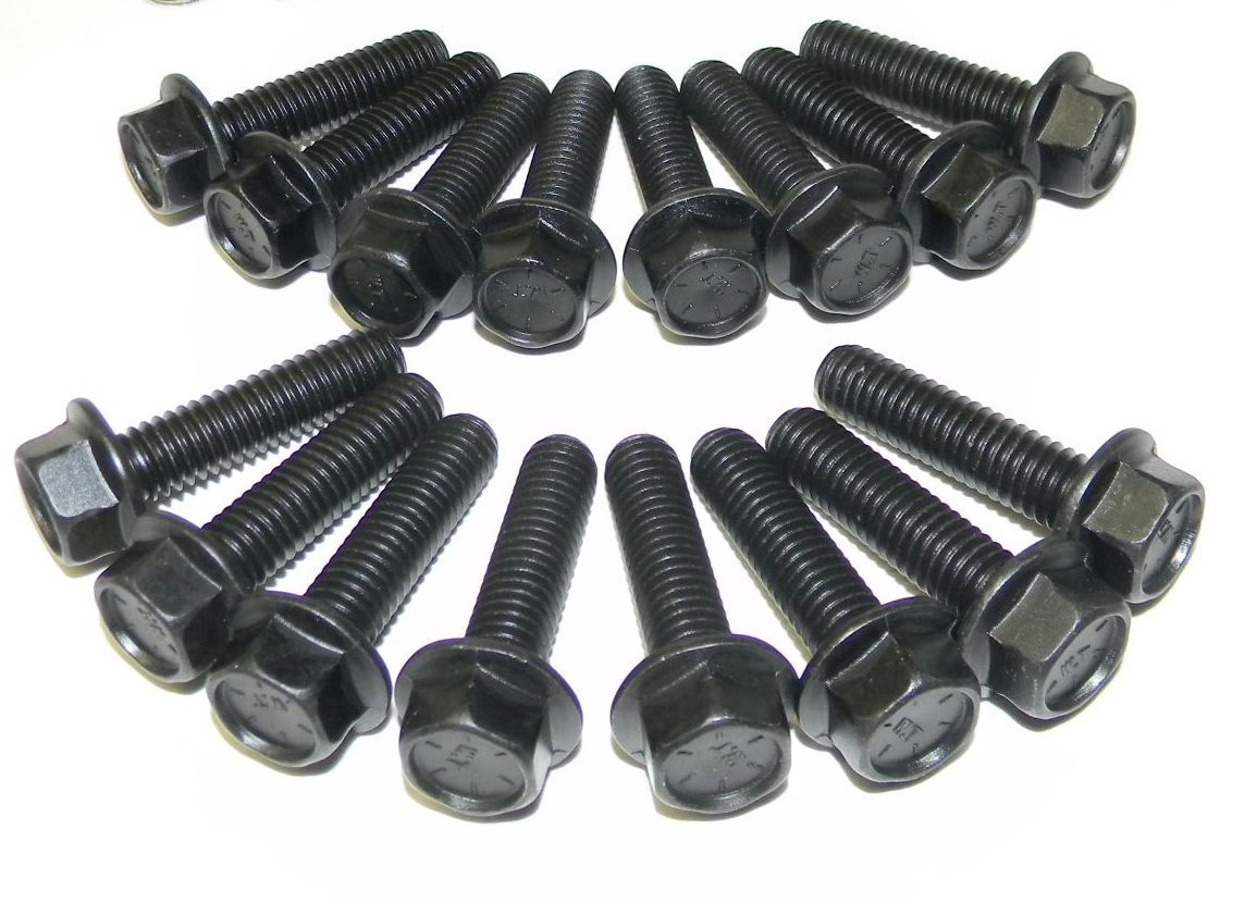 Ford 429 – 460 Stock Exhaust Manifold Bolts Grade 8 Flange Black Oxide NEW