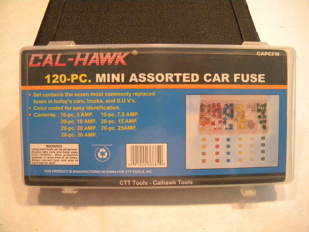 Cal Hawk 120 Piece Auto Chip Type Fuse Set # CAPCFM (NOS/NIB)