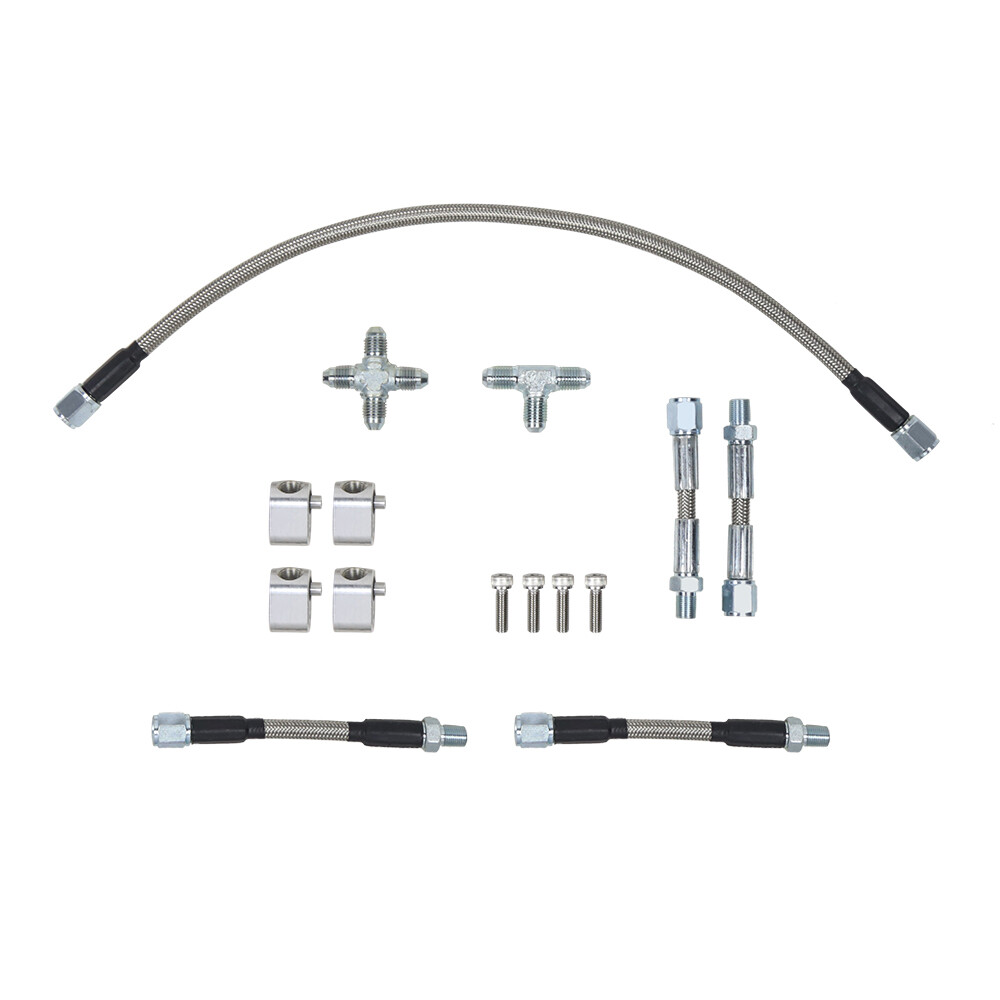 Silver LS Cylinder Head Coolant Steam 4 Port Crossover Hose Kit 4.8 5.3 5.7 6.0L