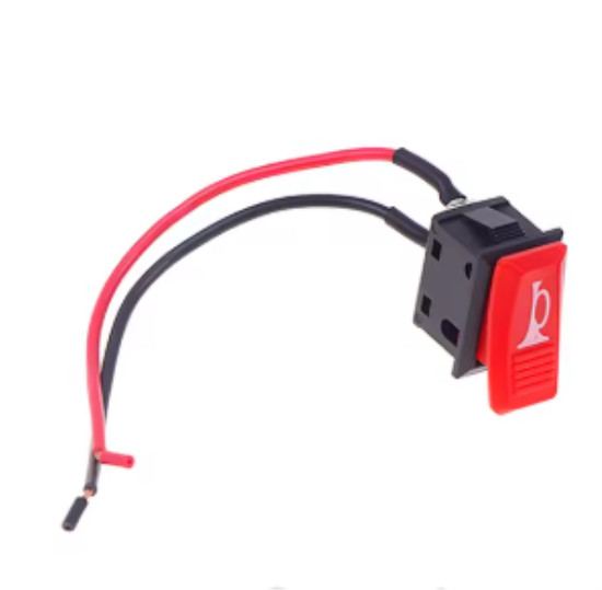 12V Motorcycle~ATV~Car Horn Button SPST Momentary Wired Push Button Switch-/RED