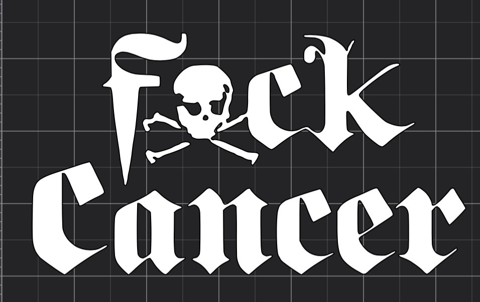 Fuck-Cancer Vinyl Decals Holographic (Indoor/Outdoor)