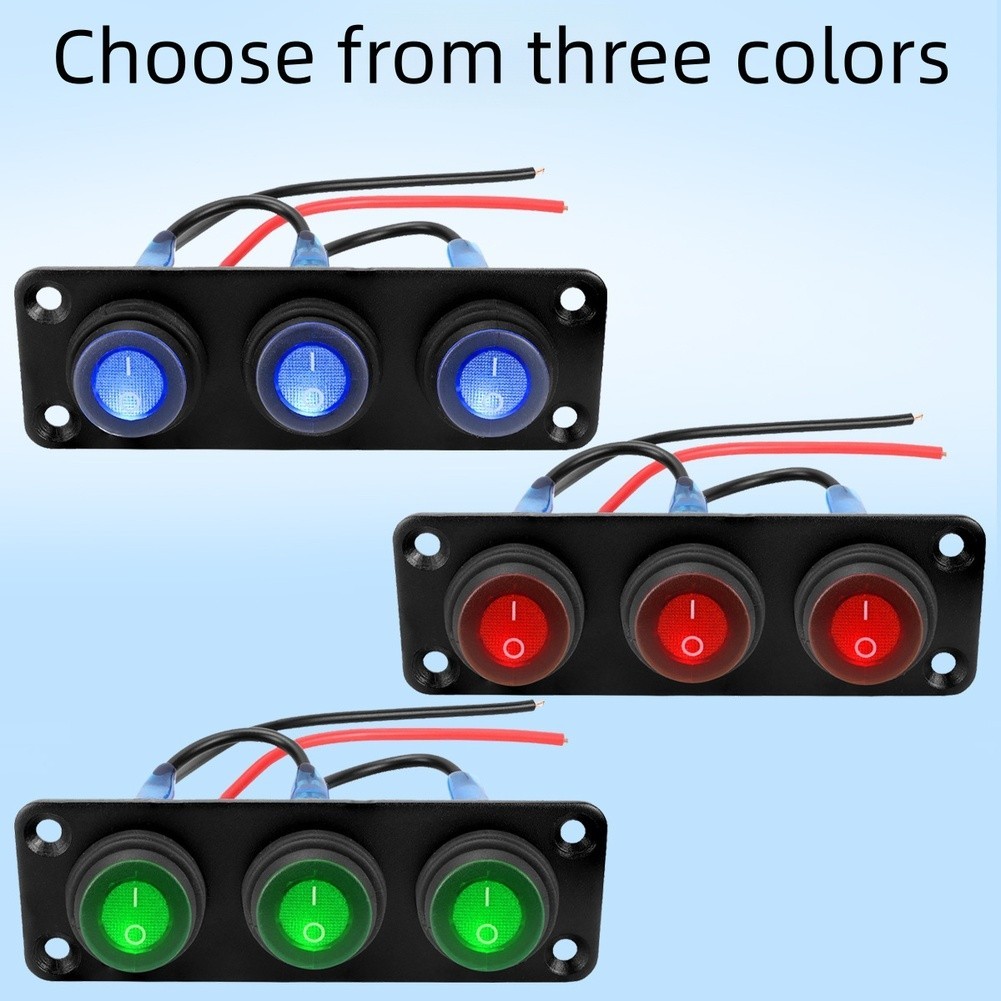 Waterproof IP67 LED Switch Panel 12V 1 6 Gang for Boat RV Car Applications