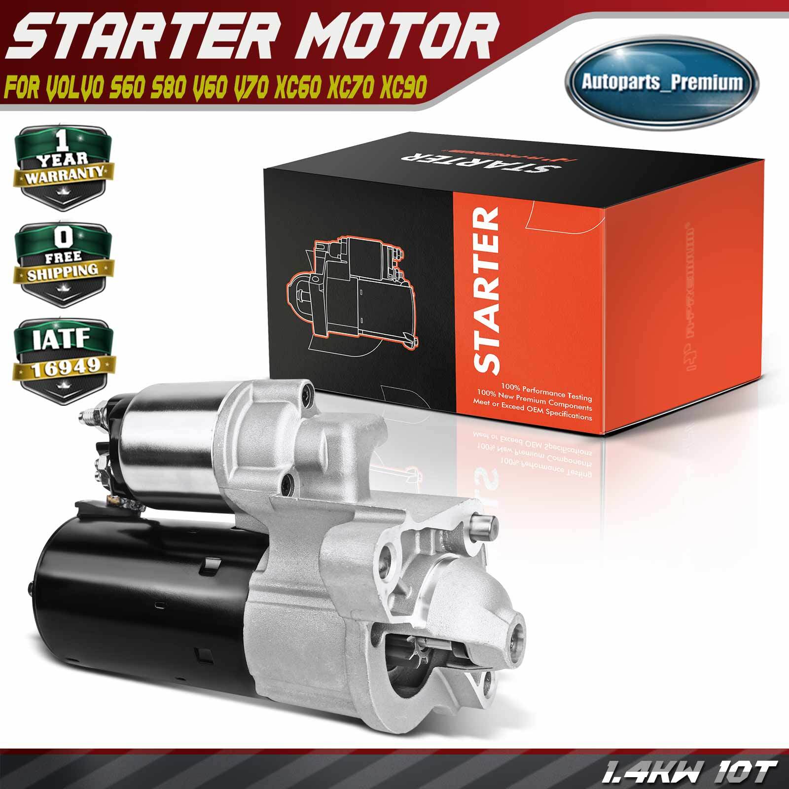 Starter for Volvo S60 S80 V60 V70 XC60 XC70 XC90 1.4KW 12Volt Clockwise 10 Teeth