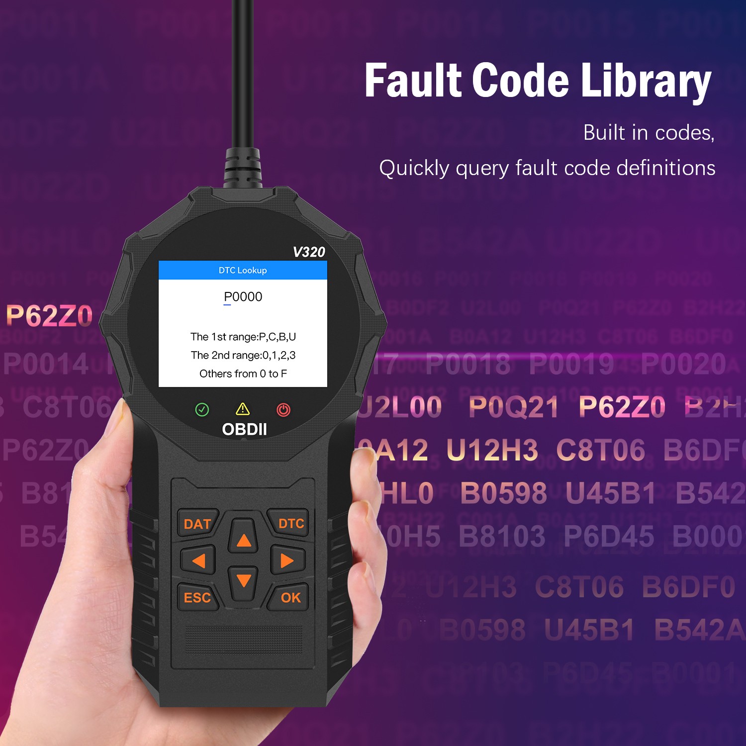 V320 Built-in 35901 DTCs Professional Code Reader Car Diagnostic Machine