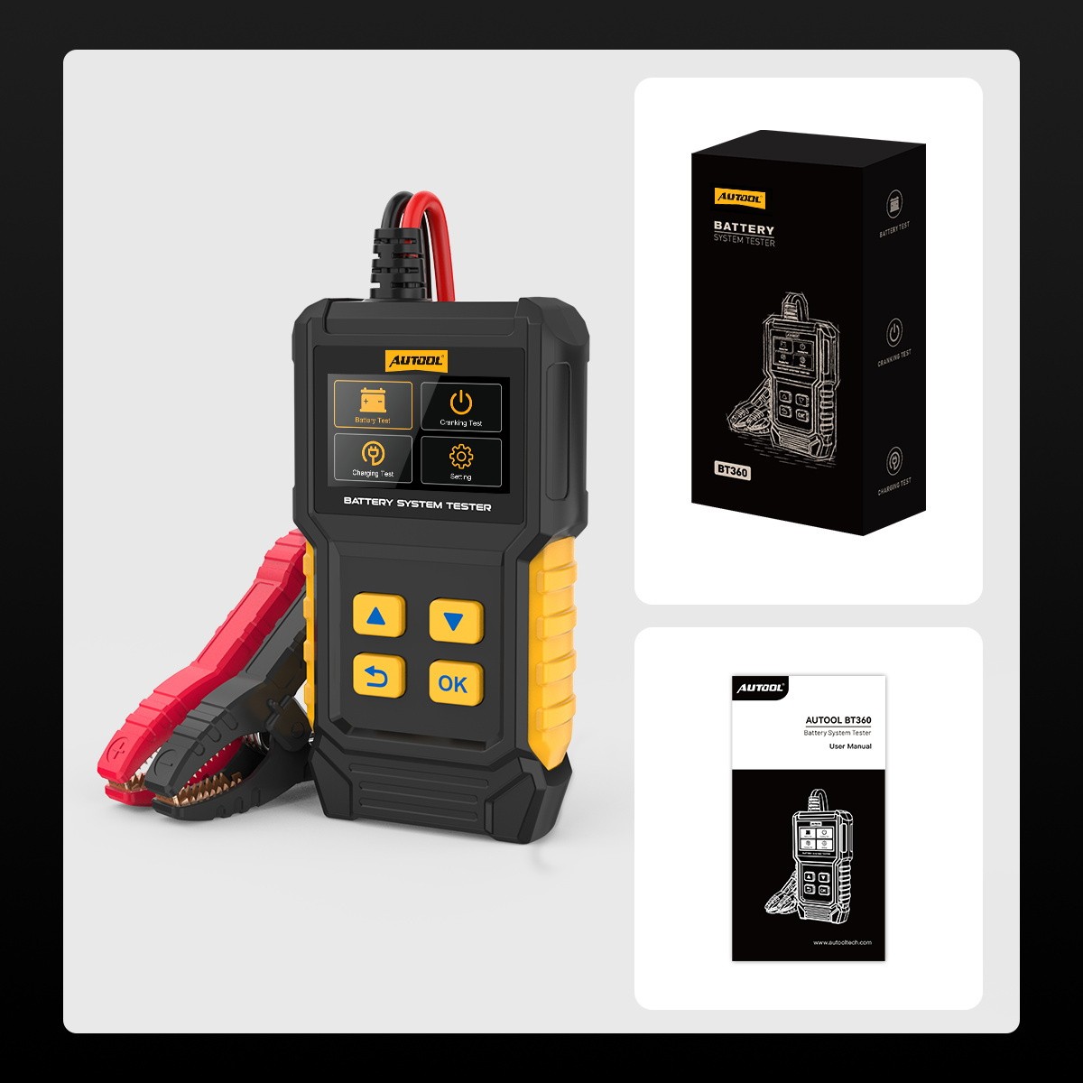 12V 24V Car Battery Tester Truck Battery Analyzer Cranking Charging Voltage Test