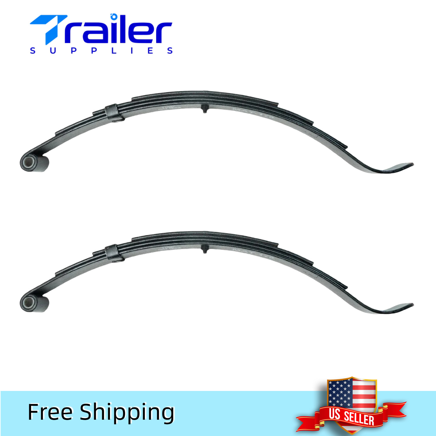 4-Leaf Slipper Springs – Fits 2,000 lb Trailer Axle – 24-5/8″ Long – Replaces UN
