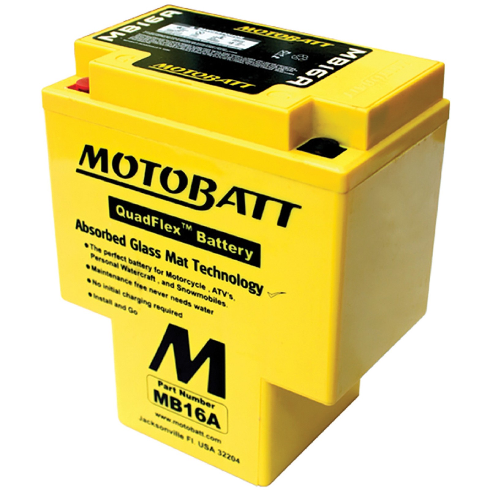 Motobatt Battery For Honda VT1100C Shadow Spirit 85-97 HYB16A-AB HYB16AA
