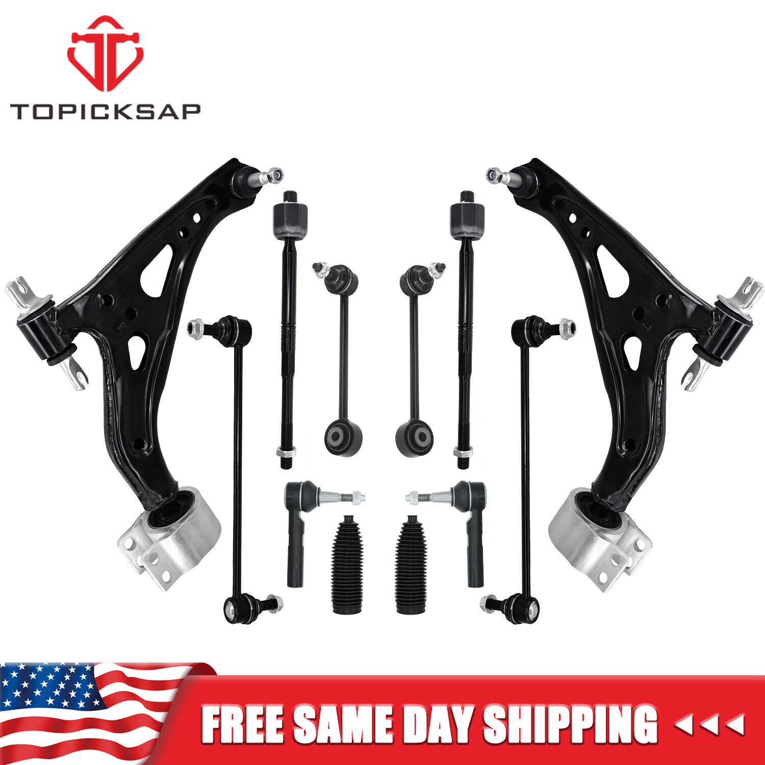 12Pcs Front Lower Control Arms Steering Suspension Kit 2018-2020 Equinox Terrain