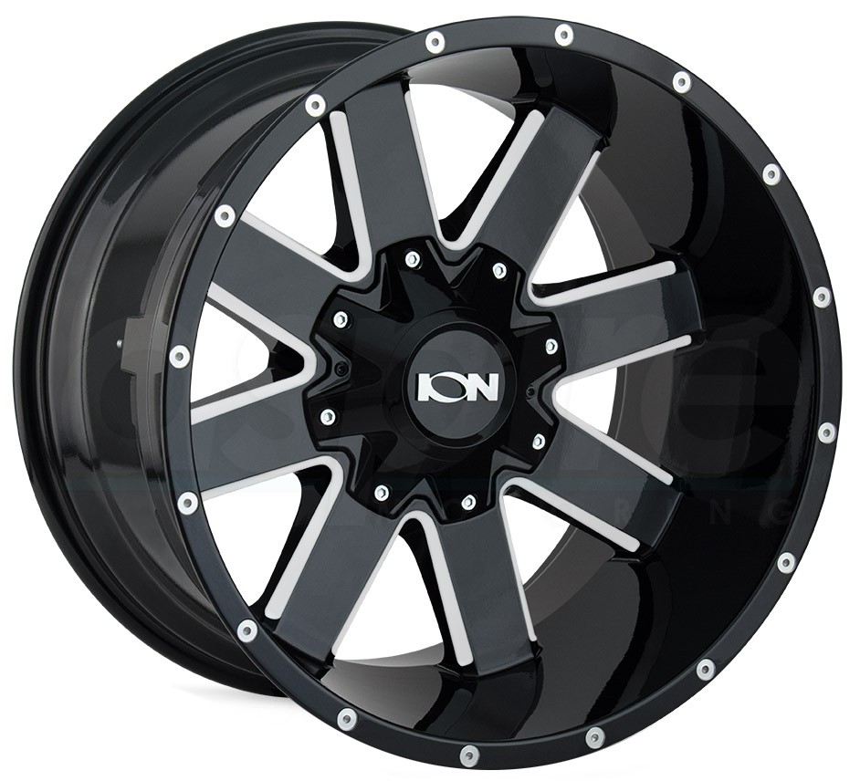 Ion 141 17×9 5×5/5×5.5 18 Black Milled Wheels(4) 87 17″ inch Rims