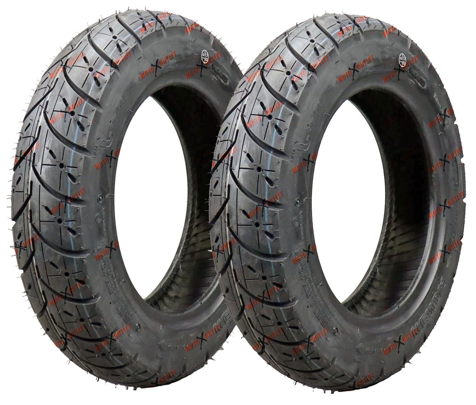 3.50-10 Scooter Tire Set Front Rear Kenda K329 Tires Moped Tubeless Vino Elite