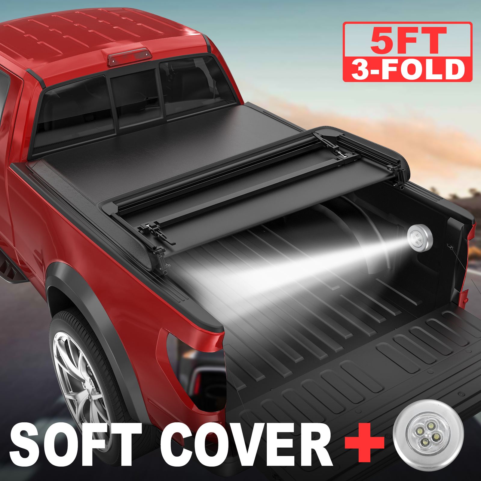Truck Tonneau Cover For Nissan Frontier Suzuki Equator 5FT Bed TRI-FOLD