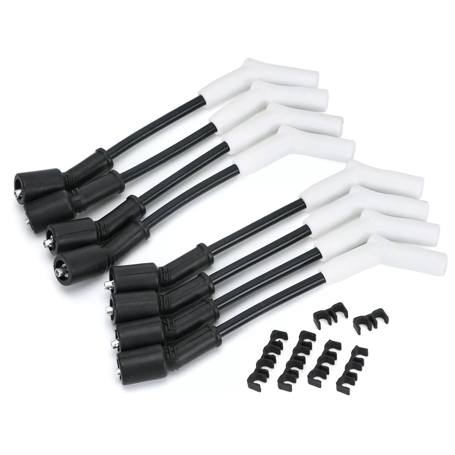8Pcs 9070C Spark Plug Wires Ceramic Boot Set For Chevy LS3 LS7 LT 4.8L 5.3L 6.0L