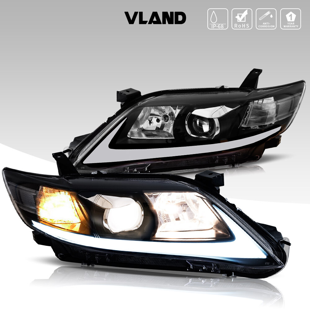 VLAND LED Headlights For 2009-2011 Toyota Camry with Sequential Turn Signal