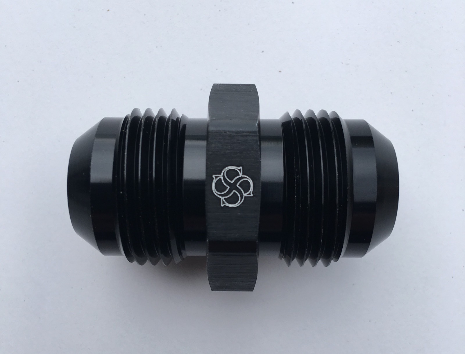 X346 -8AN Flare to -8AN Flare Male Union Adapter AN Fitting BLACK 8 To 8