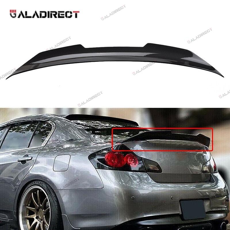 Fits Infiniti 4 Door G25 G37 Sedan PSM Rear Trunk Spoiler Wing Lip Carbon Fiber