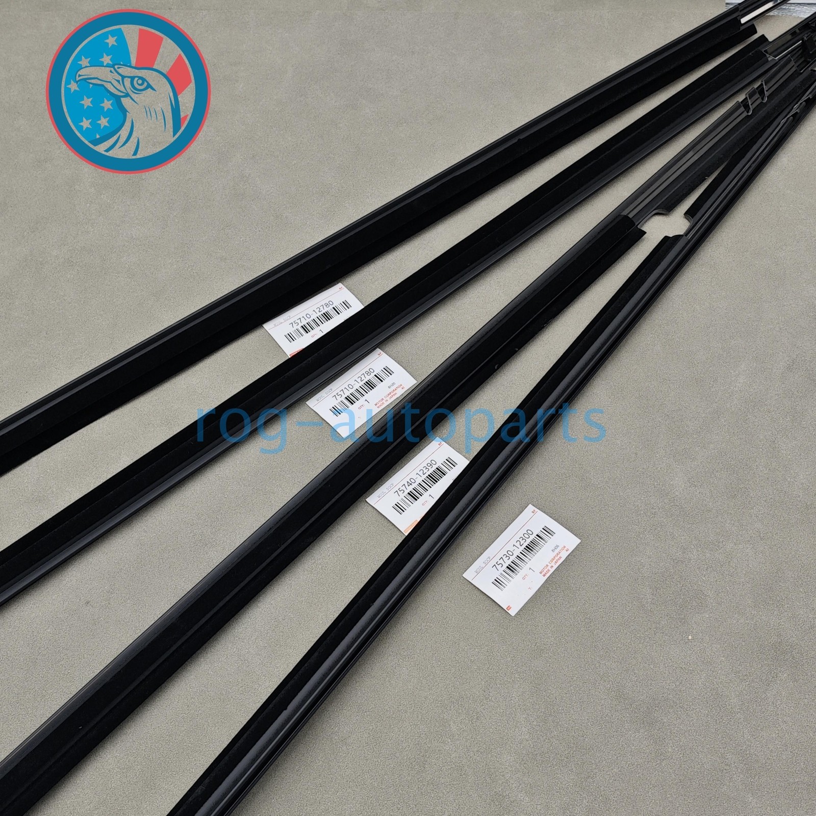 OEM!! 4× Weather Strips Window Moulding Trim Seal Belt For Corolla 2009-12