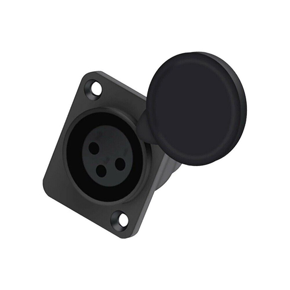 ABS 3-Pin XLR Female Chassis Panel Socket Connector For Audio Mobility Scooter