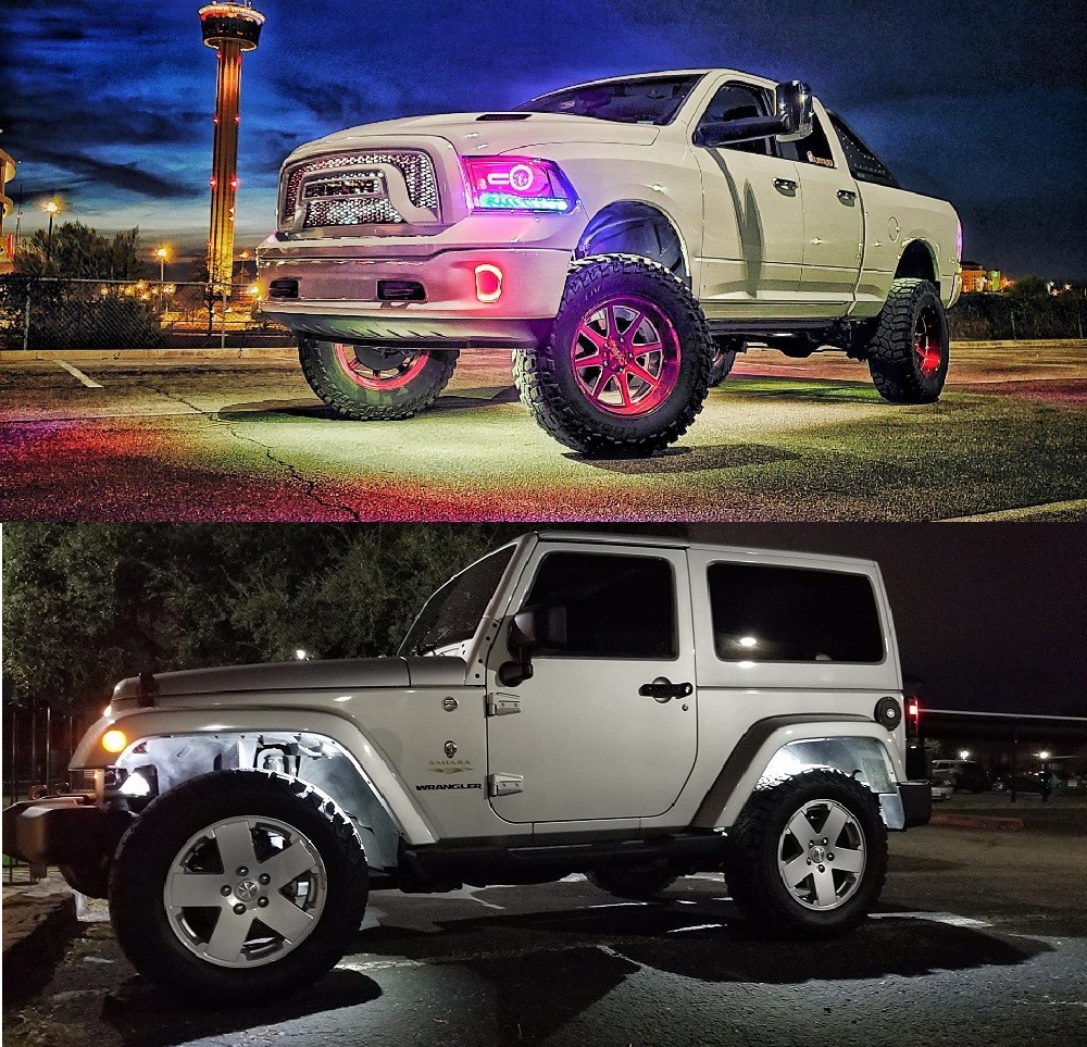 MICTUNING Q1 RGBW LED Underglow Rock Lights, Single Light Pod For Replacement