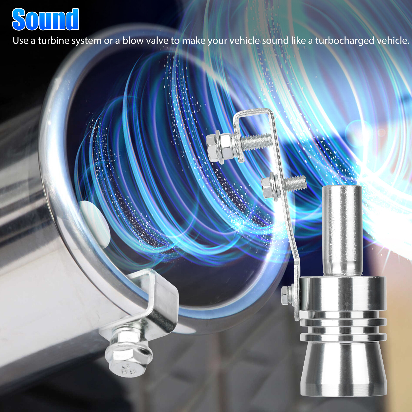 2X Universal Car Exhaust Muffler Pipe Turbo Sound Whistle Roar Maker