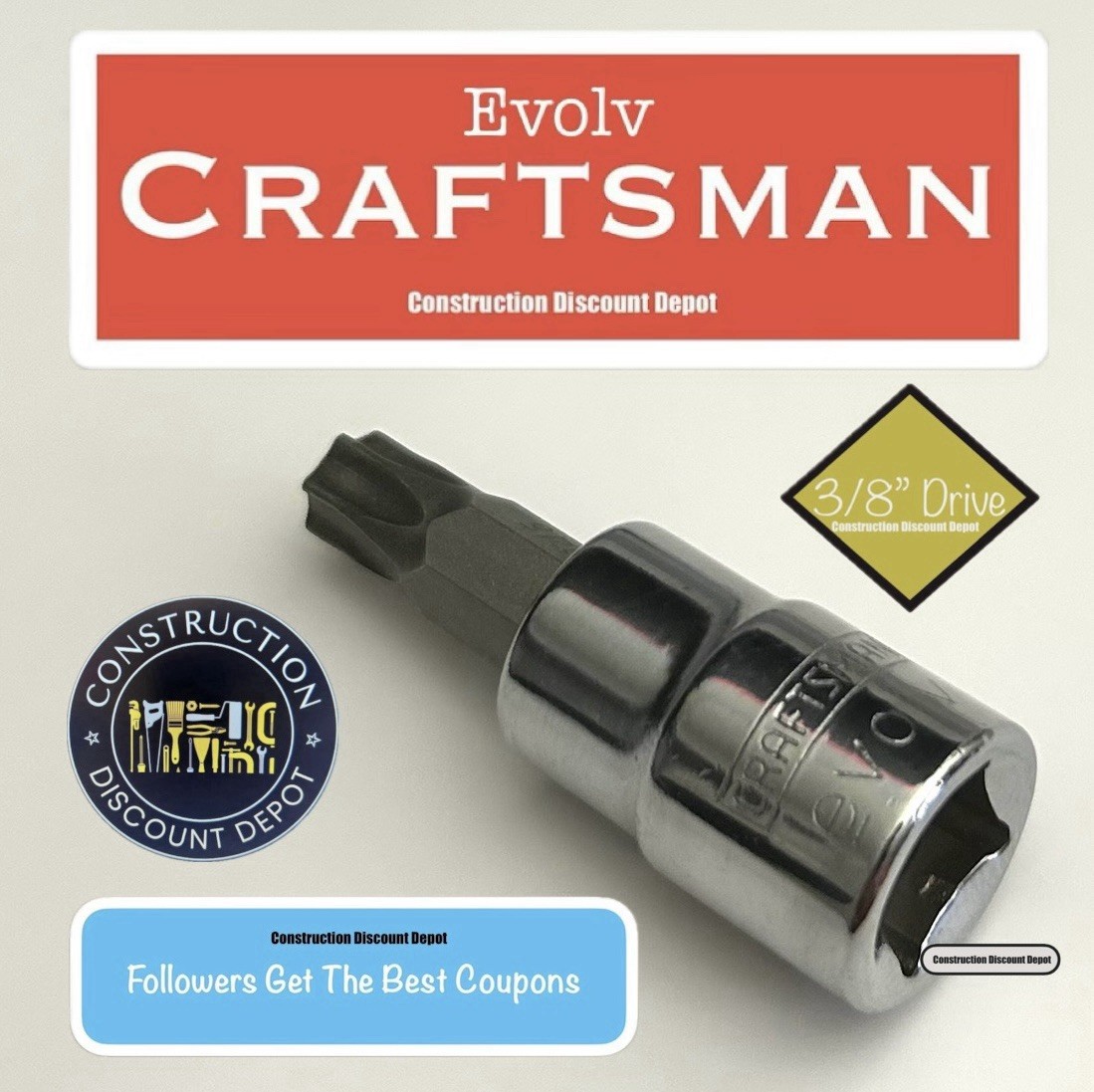 Craftsman Evolv Sockets 3/8″ Drive T50 Torx Bit Socket 16873