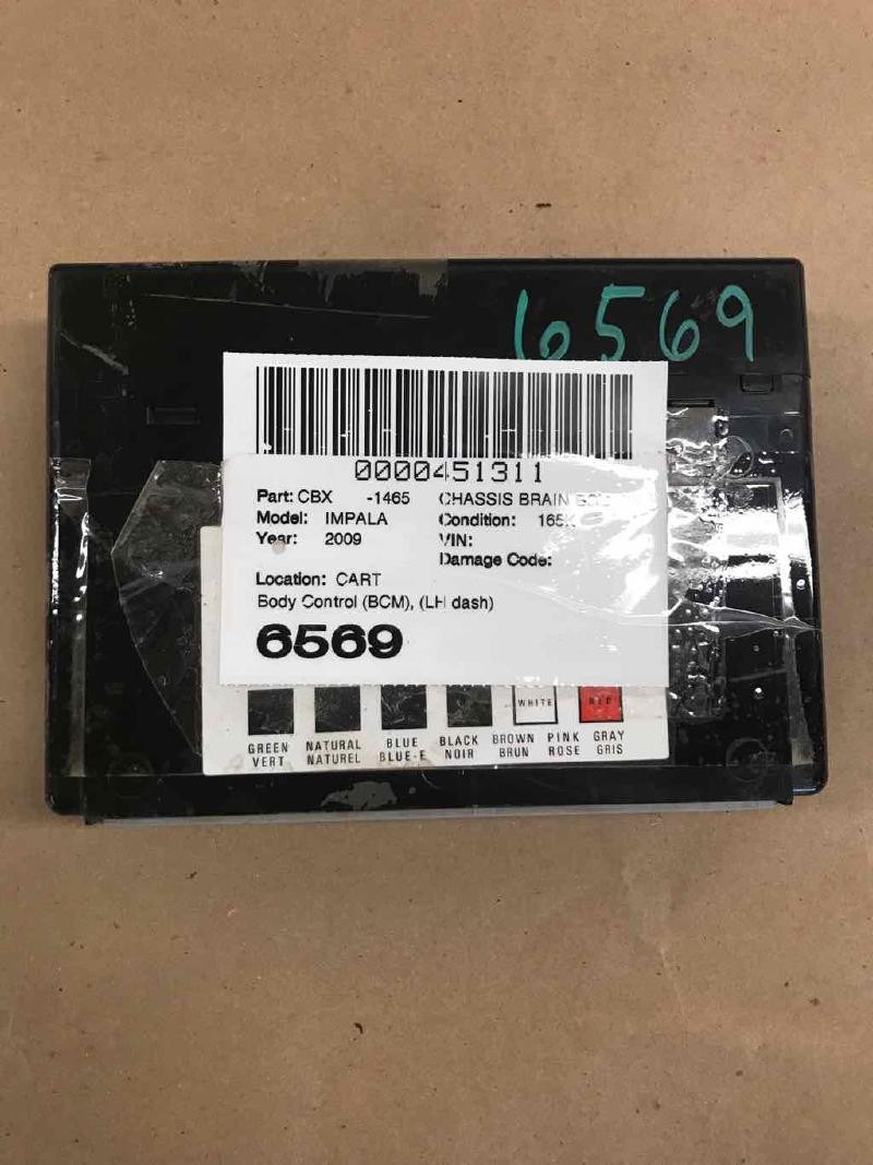Chassis Brain Box CHEVY IMPALA 09 ID 15921353 CONFIRMED