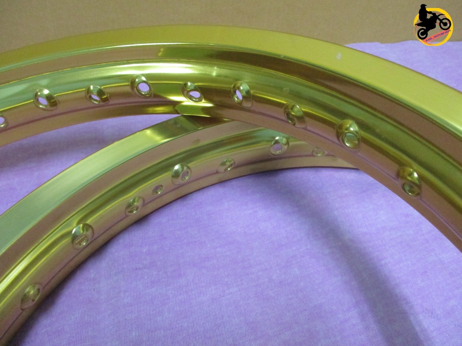 YAMAHA YR1 YR2 YR2C YR3 YR3C ALU GOLD F+ R WHEEL RIM SET SERIES7 *nan4297*