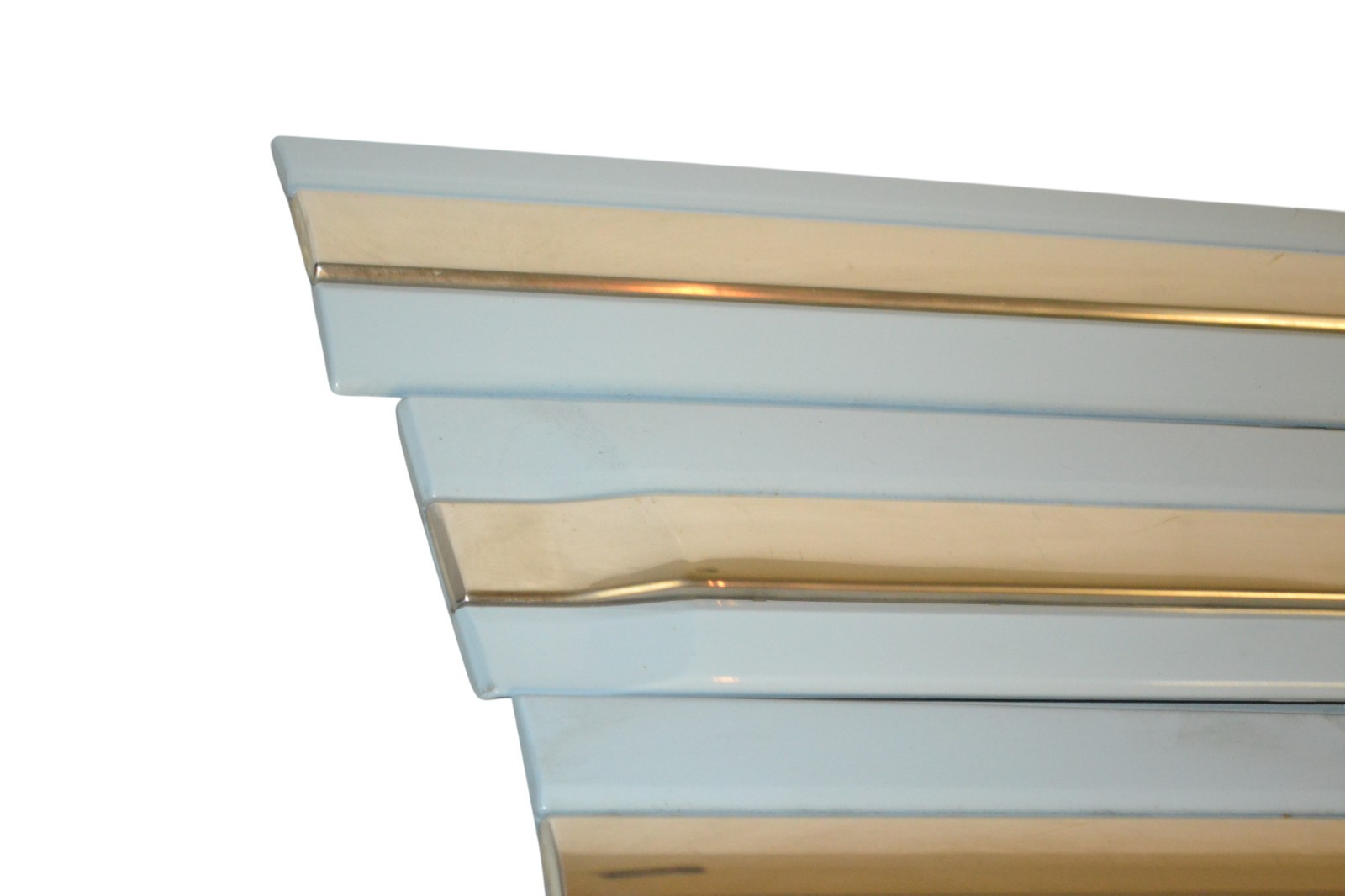 14-17 FIAT 500 LEFT RIGHT REAR FRONT DOOR MOLDING TRIM SET OF 4 OEM BLUE CHROME