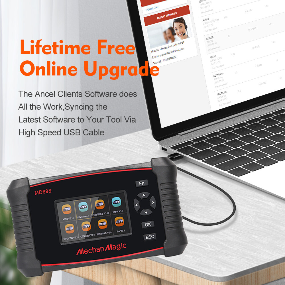New Pro Car Bidirectional Diagnostic Tool Auto OBD2 Scanner TPMS Code Reader +